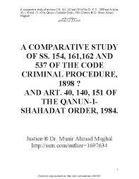 What is the indian penal code? Pdf A Comparative Study Of Ss 154 161 162 And 537 Of The Code Criminal Procedure 1898 And Art 40 140 151 Of The Qanun I Shahadat Order 1984 Munir Mughal Academia Edu