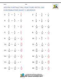 Subtracting fractions word problems arise in many situations. Adding Subtracting Fractions Worksheets