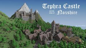 Castle Mountain Town Minecraft Castle Minecraft Projects Minecraft Pictures