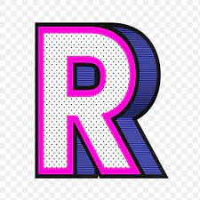Letter R Png Isometric Halftone Effect Typography Free Image By Rawpixel Com Wan Letter R Halftone Lettering