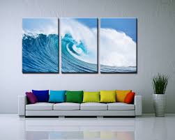 Sunrise on the ocean, realistic acrylic painting of ocean sunrise. 3 Panels Painted Ocean Waves Oil Painting On Canvas Mural Modern Wall Painting Wall Picture Seascape Home Decor Decorative Canvas Paintings Paintings Floraldecor Oil Painting Aliexpress