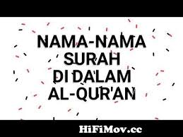 Click pada simbol ✓ untuk menandai. Nama Nama Surah Dalam Al Qur An From Sura Nama Watch Video Hifimov Cc