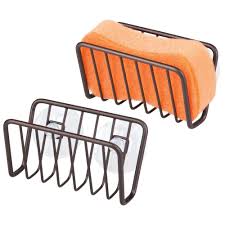 Get free shipping on qualified sponge holders & sink caddies or buy online pick up in store today in the kitchen department. Mdesign Metal Farmhouse Kitchen Sink Storage Organizer Caddy Scrubbers Soaps Quick Drying Open Wire Basket Design With Strong Suction Cups Small Holder For Sponges Bronze Kitchen Dining Storage Organization Vit Edu Au