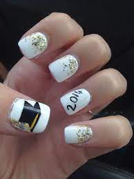 Get Ready For The Upcoming New Year Bright Colors For New Year Nails Ostty Graduation Nail Designs Graduation Nails Grad Nails