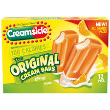Calories 60 (88% from fat). Creamsicle 100 Calorie Original Lowfat Orange Cream Bars Shop Bars Pops At H E B