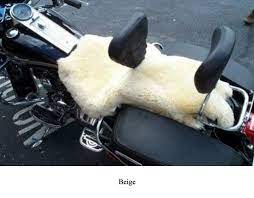 Motorcycle Sheepskin Seat Cover Medium Plush 1 Sheared Sickafus Sheepskins Shearlings