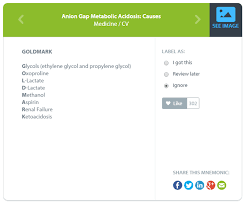 Anion Gap Metabolic Acidosis Causes Www Knowmedge Com Medical Mnemonics Medical Mnemonics Metabolic Acidosis Anion Gap
