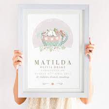 Whether you're their parent, godparent or lucky guest, we have unique and sentimental prezzies that they'll cherish forever. Personalised Christening Gift For Girls A4 Print Suitable For Newborn