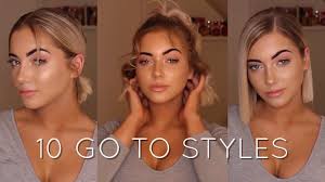 Use a small vent styling brush and a blow dryer to dry the bottom in sections. How I Style My Short Hair Katherine Rose Youtube