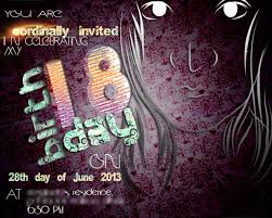 18th birthday celebration with gold balloons and colorful confetti, glitters. Free 19 18th Birthday Invitation Designs Examples In Word Psd Ai Eps Vector Illustrator Indesign Pages Publisher Examples