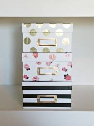 Easy Kate Spade Inspired Storage Boxes Diy Desk Decor Diy Storage Desk Cubicle Decor