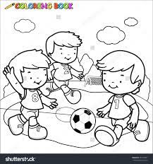 Children Play Park Clipart Black And White Clrg In Children Playing In The Park Clipart Black And W Futbol Para Colorear Nino Jugando Futbol Libro De Colores