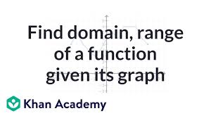 How To Find Domain And Range From A Graph Video Khan Academy