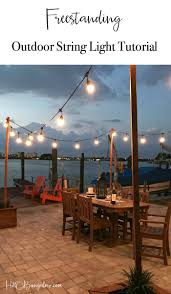 Diy Outdoor String Lights On Poles H2obungalow