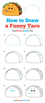 How To Draw A Funny Taco Really Easy Drawing Tutorial Drawing Tutorial Easy Easy Drawings Taco Drawing