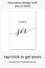 Elegant Black Calligraphy Table Six Table Number Zazzle Com In 2020 Fall Wedding Table Numbers Fall Wedding Tables Table Numbers