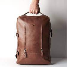 Brown Leather Laptop Backpack Men Travel Rucksack Handmade Bookbag Camera Designer Bag Work Urban City Daypack Custom Engraving Gift Leather Laptop Backpack Laptop Backpack Mens Leather