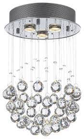 W23*h38cm, hanging rod 120cm (adjustable) style: Modern Chandelier Rain Drop Crystal Ball Ceiling Lamp Contemporary Chandeliers By Gspn Houzz