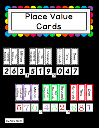 Hundred thousands would be 6 cards, millions 7 cards, 10 millions 8 cards, etc. Free Place Value Cards Place Value Cards Place Values Math Place Value