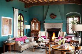 Spanish Moorish Living Room Living Room Turquoise Turquoise Room Domaine Home