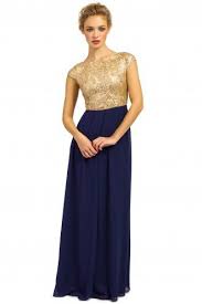 Little Mistress Gold Navy Heavily Embellished Detail Chiffon Maxi Dress Navy Bridesmaid Dresses Pretty Bridesmaid Dresses Navy And Gold Dress