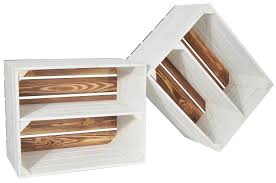 Kuche online planen ikea spiegel wandspiegel weinkisten für 6 doppelliterflaschen gereinigt und in gutem zustand 1 kiste. Bookcases Shelving Storage Weinkisten Holzkisten Holzkiste Grete Weiss Geflammt 50x40x30cm 2x Langes Regal Home Furniture Diy