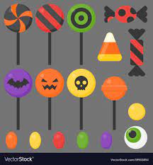 Halloween Candy Flat Design Icon Royalty Free Vector Image