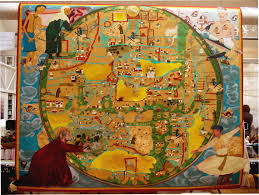 Mappamundi Gulammohammed Sheikh 2004 Size 3 025 X 3 6 M Materials Wool Cotton Weavers Cheryl Thornton Caroline Tully Rachel Art Map Art Art Exhibition