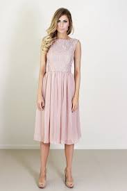 Katherine Dusty Pink Lace And Silk Bridesmaid Dress Knee Length Silk Dress Vintage Knee Length Bridesmaid Dresses Dusty Pink Bridesmaid Dresses
