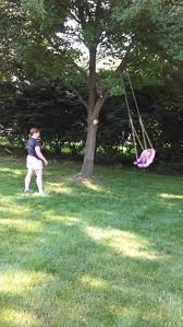 Measure 3 feet behind and in front of the trees and remove wrap a deflated hose or inner tube around each of the two branches where you plan to suspend the swing's chains. Improve My Tree Swing Off Topic Discussion Forum