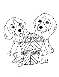 Download or print dog coloring page for kids for free plus other related dogs coloring page. Dog For Children Two Dogs Dogs Kids Coloring Pages