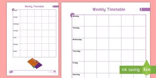 Free printable homeschool curriculum uk. Home School Timetable For Weekly Activity Planning
