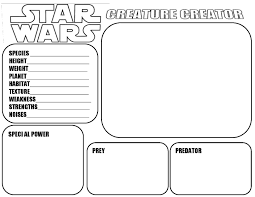 Star Wars Creature Creator Writing Activity Star Wars Math Worksheets Star Wars Classroom Star Wars Activities