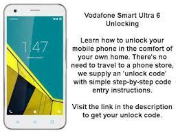 Simply enter your phones imei and . Unlock Vodafone Smart Ultra 6 Vf995 Sim Network Unlock Pin Youtube