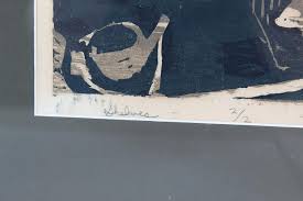 Wallace Collier (20th C.) American, Block Print sold at auction