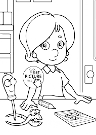 Thomas and friends coloring pages; Handy Manny Kelly Coloring Pages For Kids Printable Free