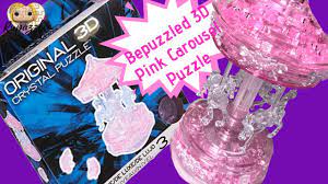 This 3d puzzle has a difficulty level of 3 and is fun for. Bepuzzled 3d Crystal Puzzle Pink Carousel Time Lapse Youtube