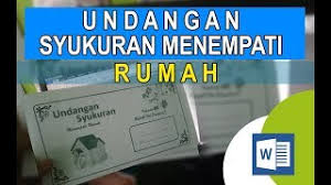 Check spelling or type a new query. Membuat Undangan Syukuran Menempati Rumah Baru Word Youtube