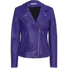 Iro Han Dark Purple Leather Biker Jacket 370 530 Huf Liked On Polyvore Featuring Outer Purple Leather Jacket Colorful Leather Jacket Blue Leather Jacket