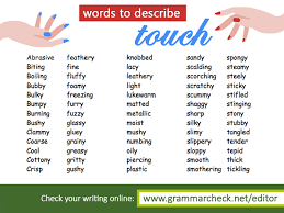 English Grammar Words To Describe Touch Vocabulary Writing Words Book Writing Tips Words To Describe Character