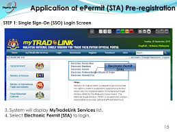 Are you seeking epermit dagang net? Ppt Permit Under Strategic Trade Act Sta Electronic Permit For Strategic Trade Act Epermit Sta Powerpoint Presentation Id 641239
