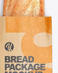 Download Kraft Package W Bread Mockup In Packaging Mockups On Yellow Images Object Mockups