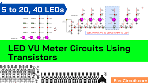 Egg timer circuit diagram, pcb layout and assembly information. Led Vu Meter Circuits Using Transistors 5 To 20 40 Led Eleccircuit Com