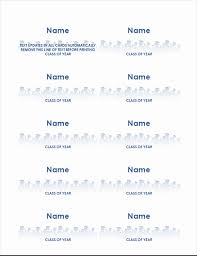 Visit the full array of card designs for all occasions here. Graduate Name Cards 10 Per Page