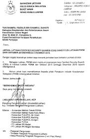 Periodisasi latihan penyusunan program latihan. Surat Edaran Pikm Ke 17 2019 Jadual Program Latihan Certified Security Guard Csg Bagi Bulan Oktober Hingga Disember 2019 Pikm My