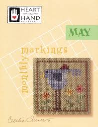 Turning artwork into cross stitch patterns using macstitch/winstitch cross stitch software. May Monthly Markings Cross Stitch Pattern Heart In Hand Fat Quarter Shop