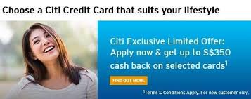 Enjoy Up To 350 Cashback With Citi Credit Cards With Only 500 Minimum Spend In 2020 Credit Card Cashback Cards