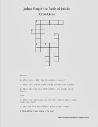 Joshua Fought The Battle Of Jericho Criss Cross Puzzle Sunday School Lessons Of Plenty Battle Of Jericho Joshua Fight Jericho Bible