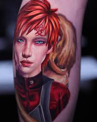 I had so much fun at @animeink_con I got to tattoo this Gaara piece from  Naruto! We even won 3rd place for tattoo of the day 🙇 @radiantcolorsink  #naruto #narutotattoo #animetattoo #animetattooartist #