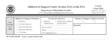 how to complete the form i 864 sound immigration